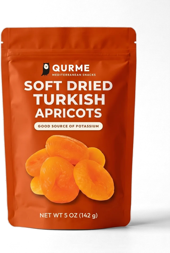 QURME Soft Dried Turkish Apricots, 5 oz pouch