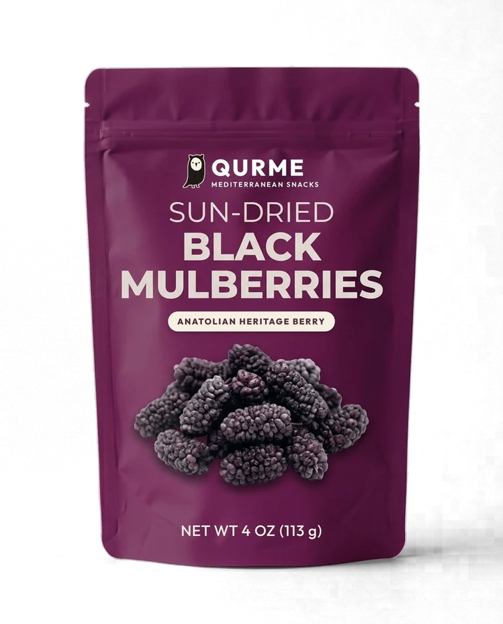 Sun-Dried Black Mulberries pouch